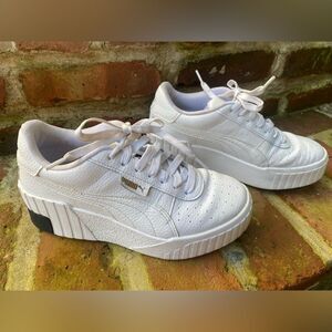Puma White Cali Wedge Platform Women's Sneakers Tennis Size 7